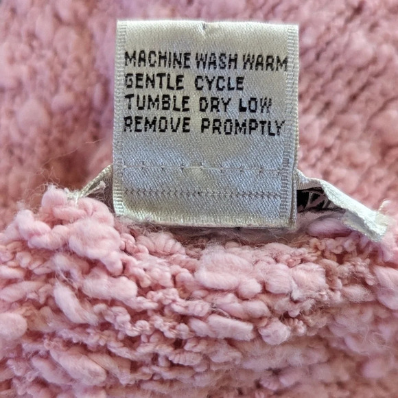 Vintage 80s Partners by Mervyns Pink Knit Sweater Dress Textured Midi Small - Picture 5 of 13